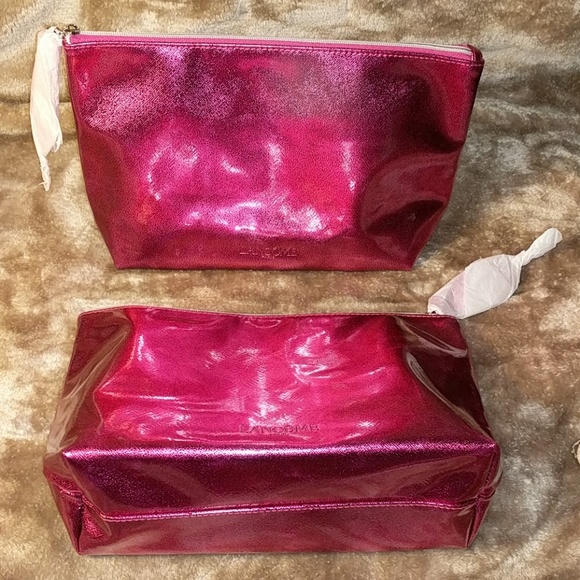 Two Lancome Paris Make up Cosmetic Bag Pink - Picture 4 of 6